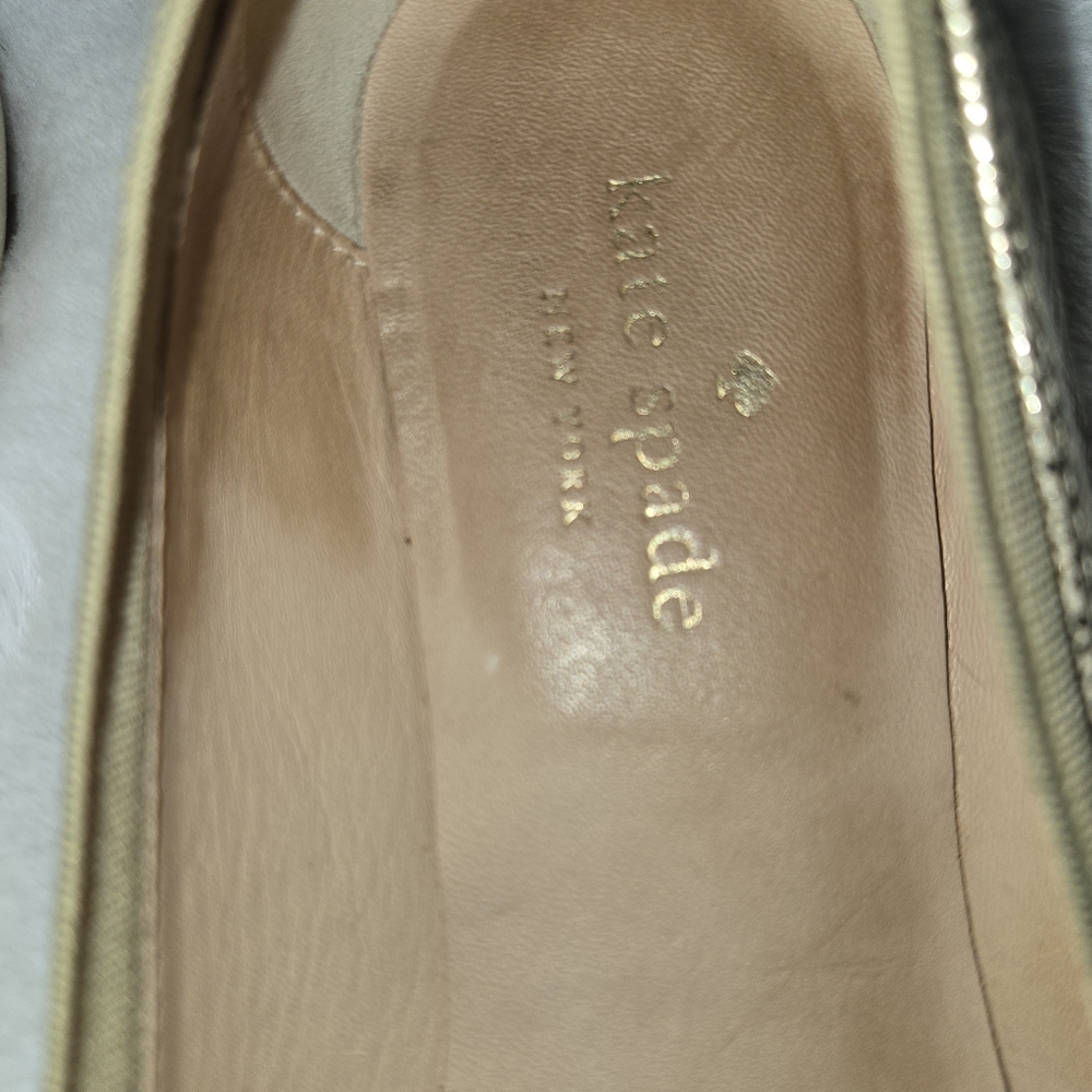 Kate Spade Women's Gold Ballet Flats Size 8 - Picture 7 of 11